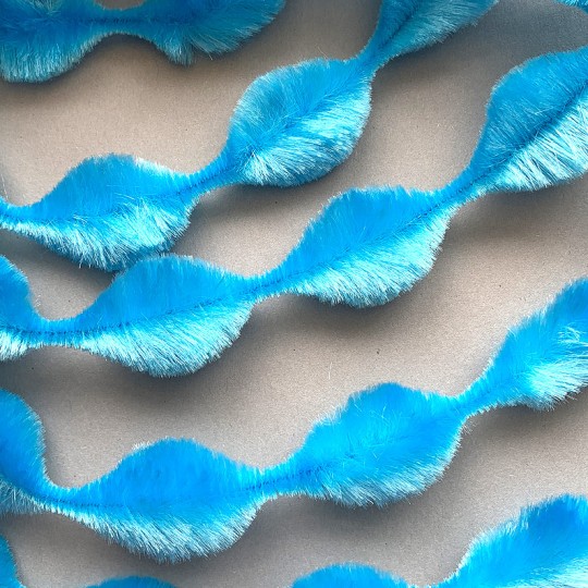 Jumbo 2-3/4" Bump Chenille in Turquoise Blue ~ 1 yd.